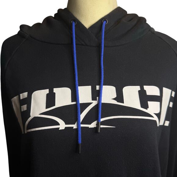 Nike Phoenix Fleece Equality Hoodie, Black Blue Trim, Plus Size Women's 3XL - Picture 3 of 9